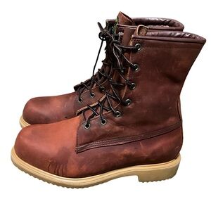 VINTAGE RED WING IRISH SETTER 815 SUPERSOLE Brown Leather Lace-Up Men's 9.5E